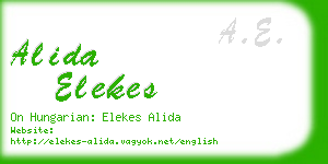 alida elekes business card